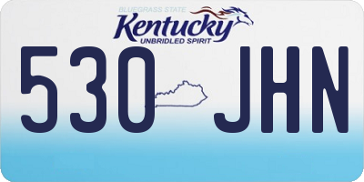 KY license plate 530JHN