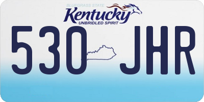 KY license plate 530JHR