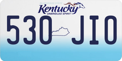 KY license plate 530JIO