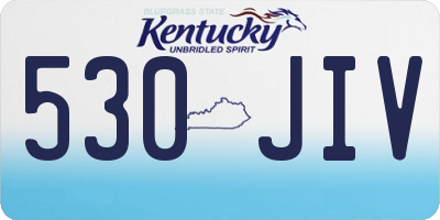 KY license plate 530JIV