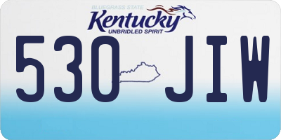 KY license plate 530JIW