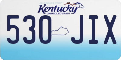 KY license plate 530JIX