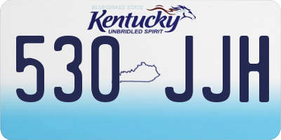 KY license plate 530JJH
