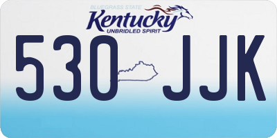 KY license plate 530JJK
