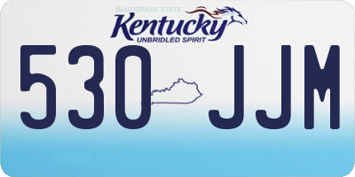 KY license plate 530JJM