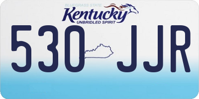KY license plate 530JJR