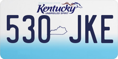 KY license plate 530JKE