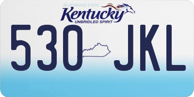 KY license plate 530JKL