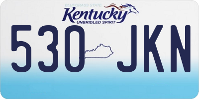 KY license plate 530JKN