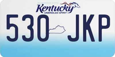 KY license plate 530JKP