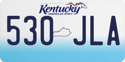 KY license plate 530JLA