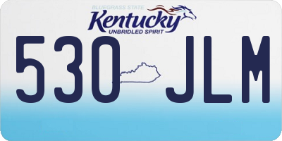 KY license plate 530JLM