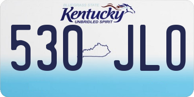 KY license plate 530JLO