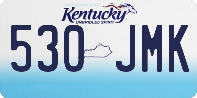 KY license plate 530JMK