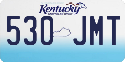 KY license plate 530JMT
