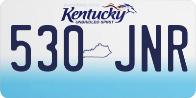 KY license plate 530JNR