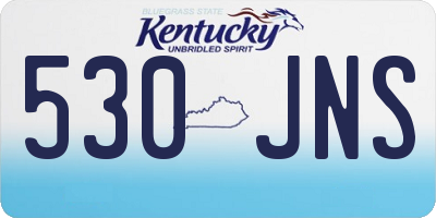 KY license plate 530JNS