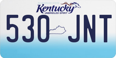 KY license plate 530JNT