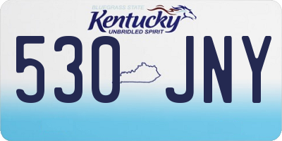 KY license plate 530JNY