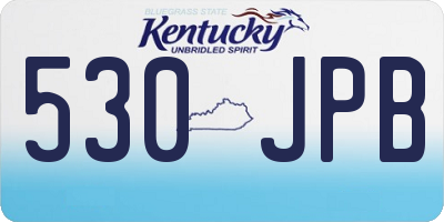 KY license plate 530JPB