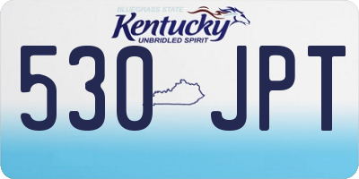 KY license plate 530JPT