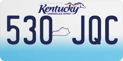 KY license plate 530JQC