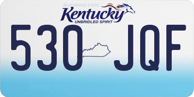 KY license plate 530JQF