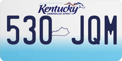 KY license plate 530JQM