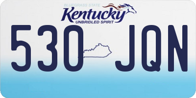 KY license plate 530JQN
