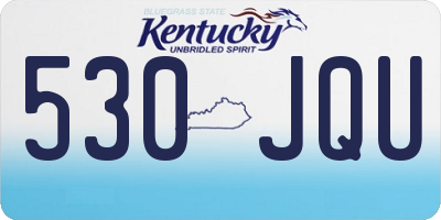 KY license plate 530JQU