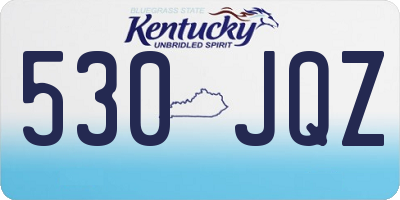 KY license plate 530JQZ