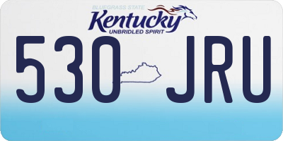 KY license plate 530JRU