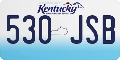KY license plate 530JSB