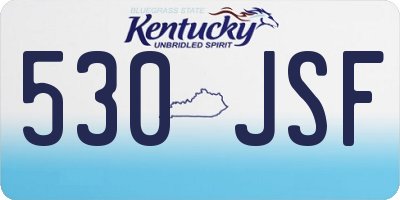 KY license plate 530JSF