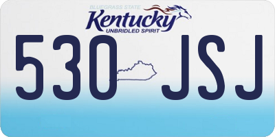 KY license plate 530JSJ