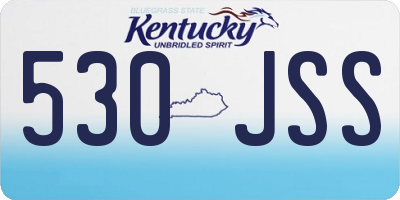 KY license plate 530JSS