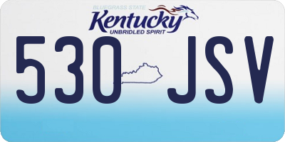 KY license plate 530JSV