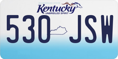 KY license plate 530JSW