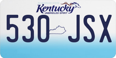 KY license plate 530JSX