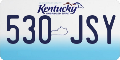 KY license plate 530JSY