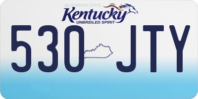 KY license plate 530JTY