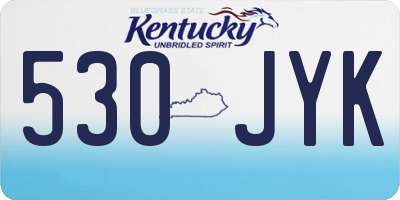 KY license plate 530JYK