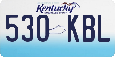 KY license plate 530KBL