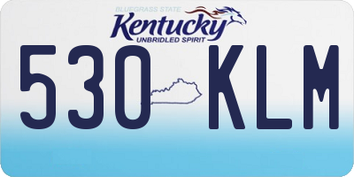 KY license plate 530KLM