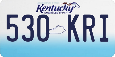 KY license plate 530KRI