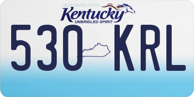 KY license plate 530KRL