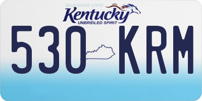 KY license plate 530KRM