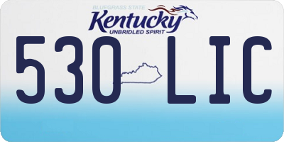 KY license plate 530LIC