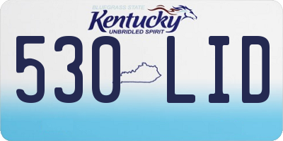 KY license plate 530LID