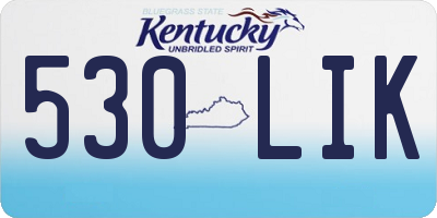 KY license plate 530LIK